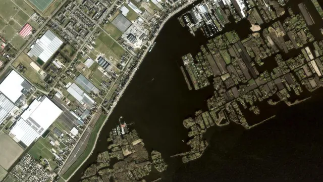 Luchtfoto van Blauwe Beugel