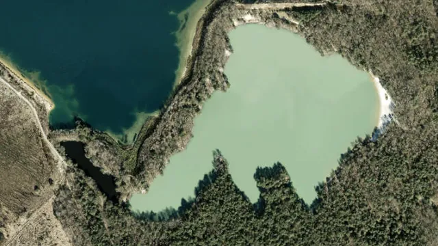 Luchtfoto van Blauwe Meer