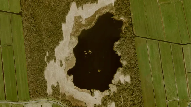 Luchtfoto van Boornbergumerpetten