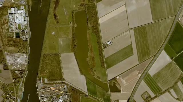 Luchtfoto van Canisvlietsche Kreek