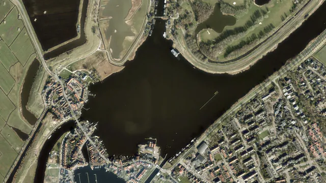 Luchtfoto van Het IJ
