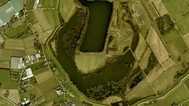 Luchtfoto van Hurwenensche Kil