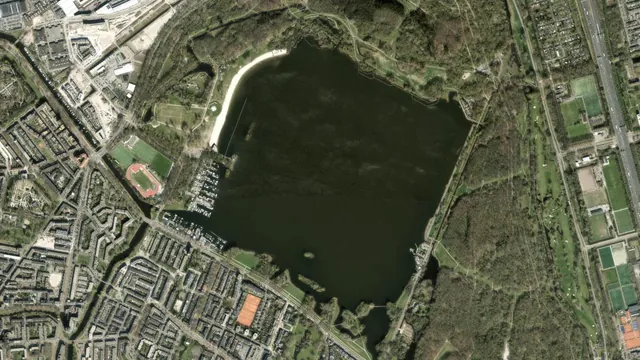 Aerial view of Kralingse Plas