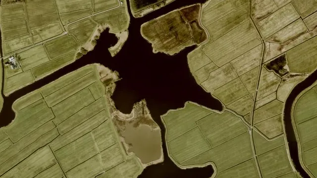 Luchtfoto van Langstaartenpoel