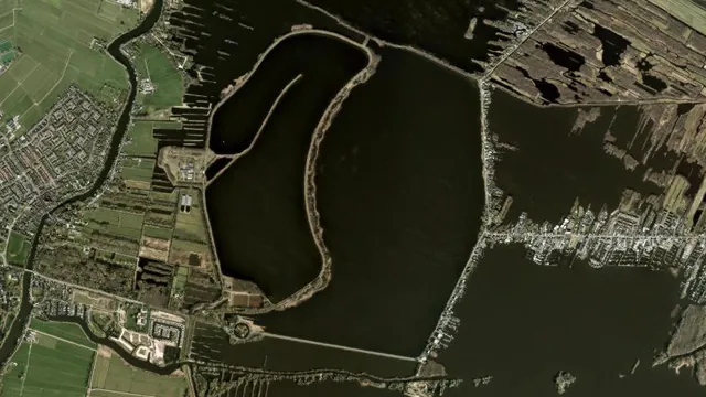 Aerial view of Loenderveensche Plas
