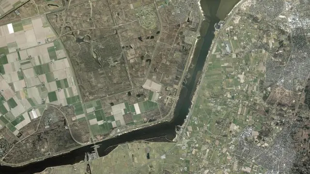 Luchtfoto van Nuldernauw