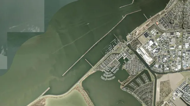 Aerial view of Oostvaardersdiep