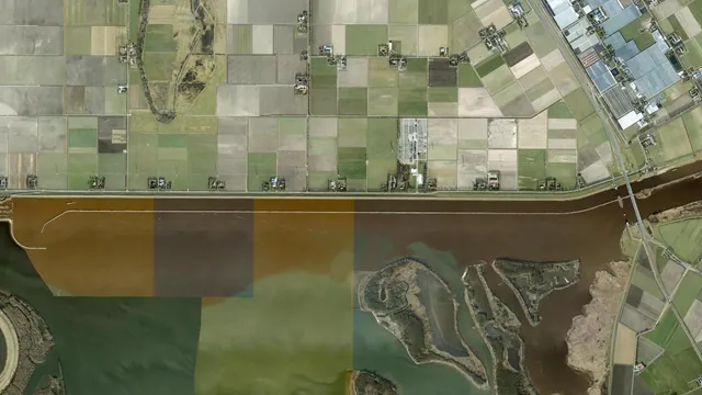 Luchtfoto van Ramsdiep