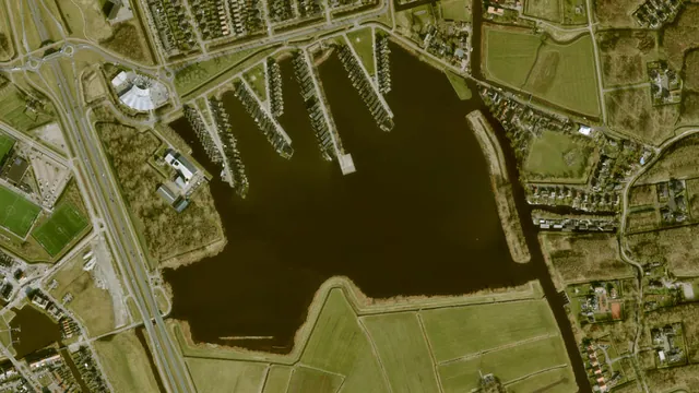 Luchtfoto van Teernserwielen