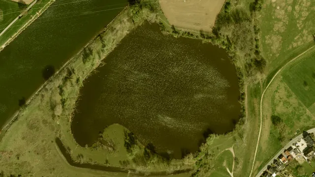 Luchtfoto van Teggerse Plas