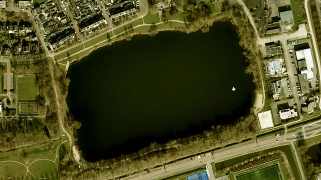 Luchtfoto van Tijningenplas