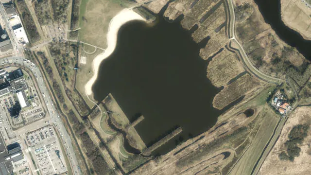 Luchtfoto van Veerplas