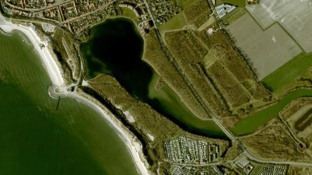 Luchtfoto van Westkapelsche Kreek